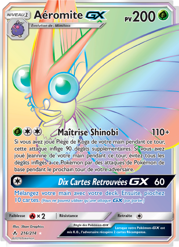 Aéromite GX 216 — Unbroken Bonds (French Pokémon TCG card)