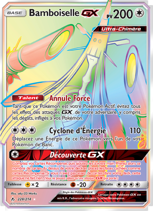 Bamboiselle GX 228 — Unbroken Bonds (French Pokémon TCG card)
