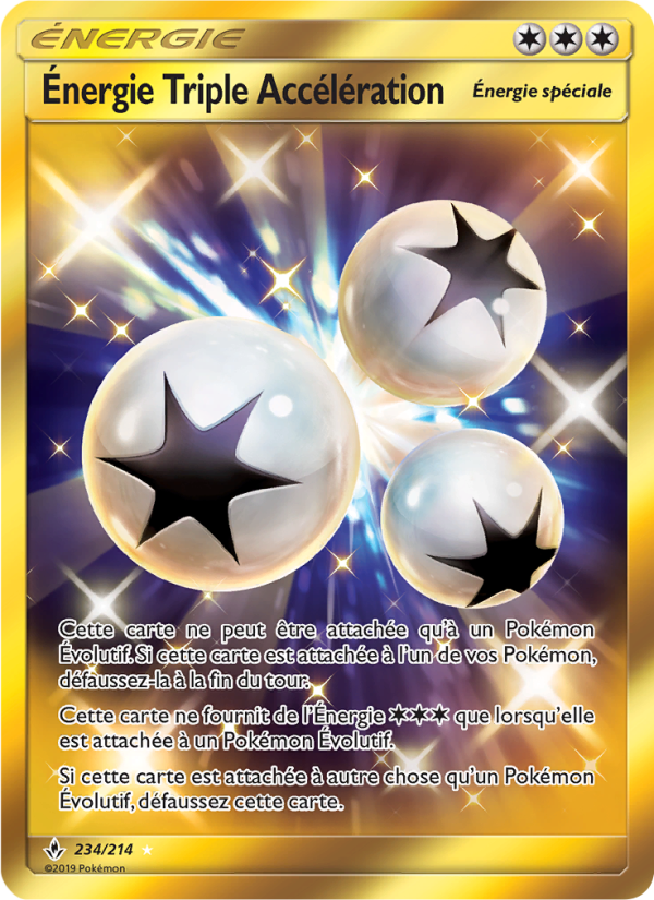 Énergie Triple Accélération 234 — Unbroken Bonds (French Pokémon TCG card)