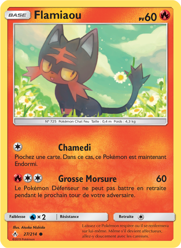 Flamiaou 27 — Unbroken Bonds (French Pokémon TCG card)