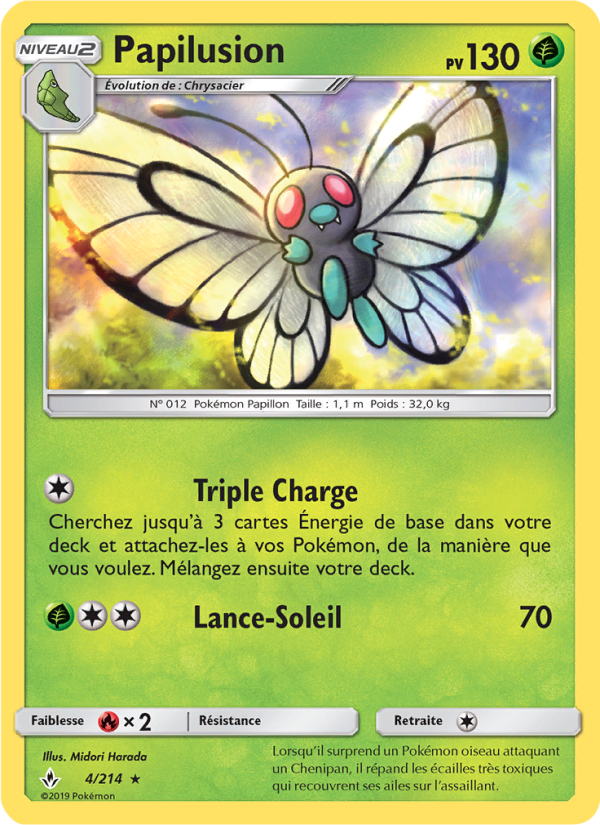 Papilusion 4 — Unbroken Bonds (French Pokémon TCG card)
