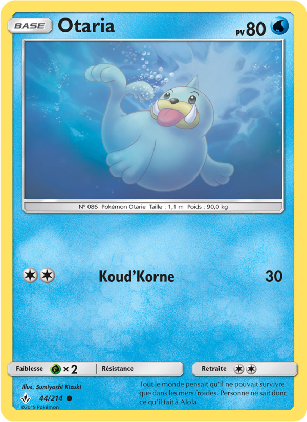 Otaria 44 — Unbroken Bonds (French Pokémon TCG card)