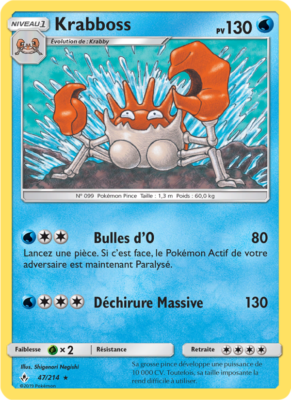 Krabboss 47 — Unbroken Bonds (French Pokémon TCG card)