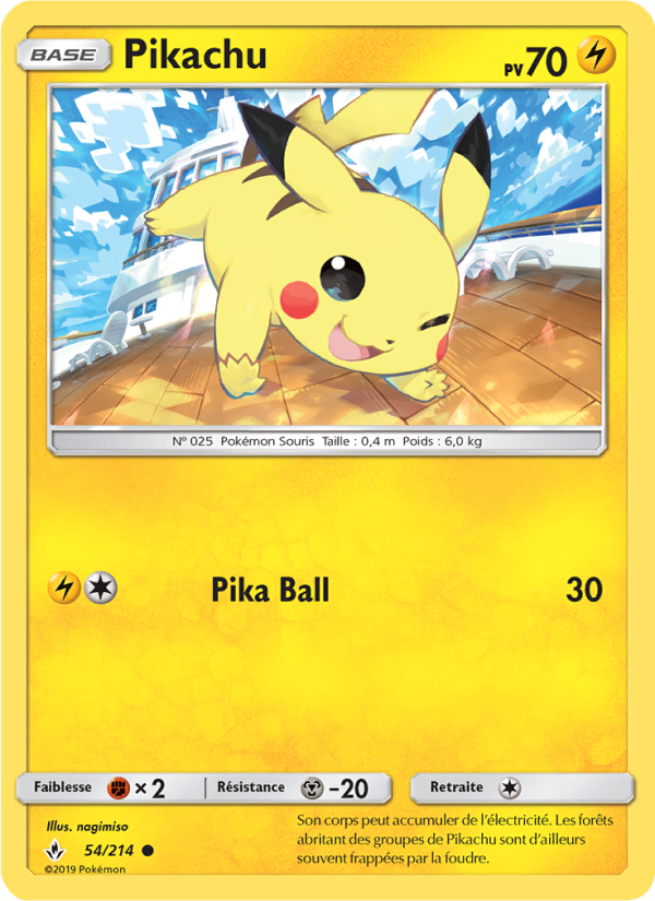 Pikachu 54 — Unbroken Bonds (French Pokémon TCG card)