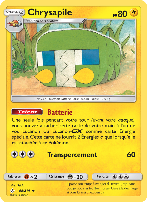 Chrysapile 58 — Unbroken Bonds (French Pokémon TCG card)