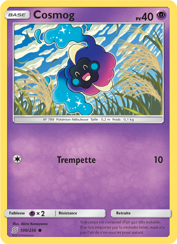Cosmog 100 — Unified Minds (French Pokémon TCG card)