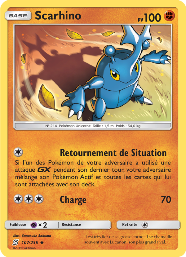 Scarhino 107 — Unified Minds (French Pokémon TCG card)