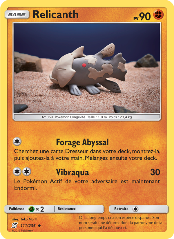 Relicanth 111 — Unified Minds (French Pokémon TCG card)