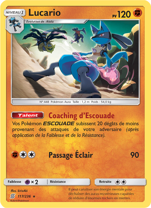 Lucario 117 — Unified Minds (French Pokémon TCG card)