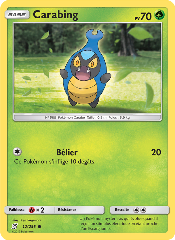 Carabing 12 — Unified Minds (French Pokémon TCG card)