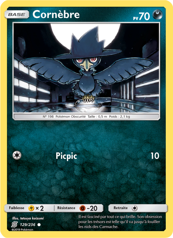 Cornèbre 129 — Unified Minds (French Pokémon TCG card)