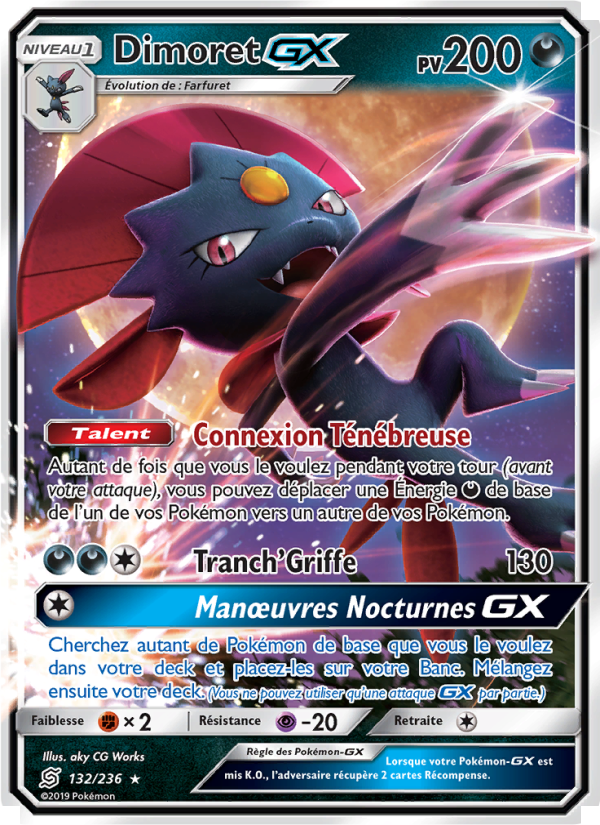 Dimoret GX 132 — Unified Minds (French Pokémon TCG card)