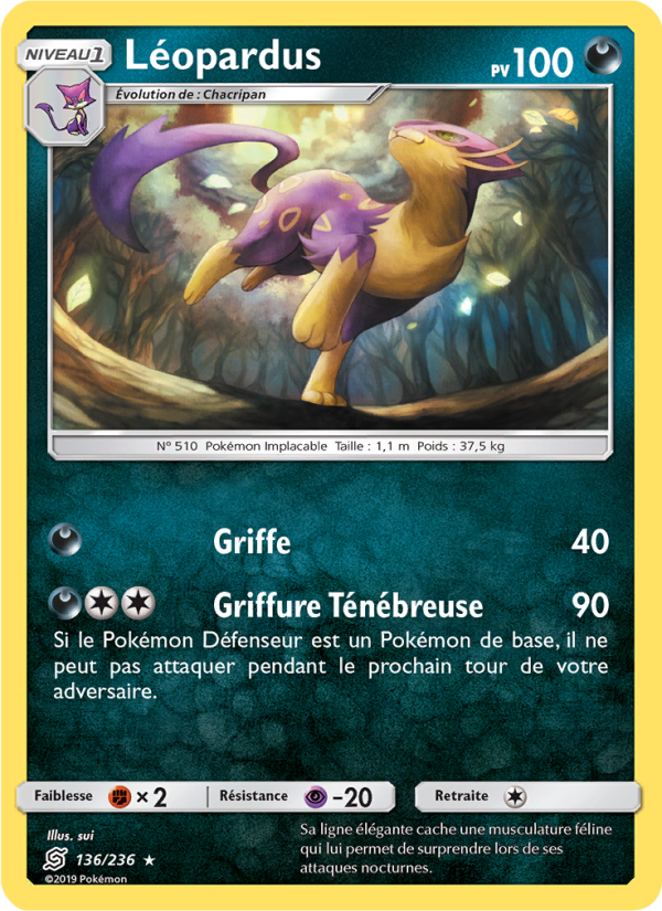 Léopardus 136 — Unified Minds (French Pokémon TCG card)