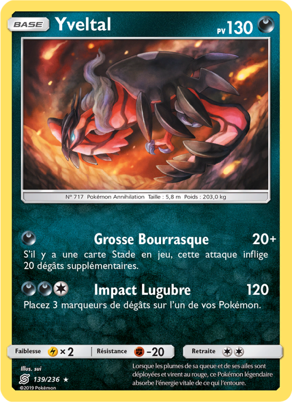 Yveltal 139 — Unified Minds (French Pokémon TCG card)