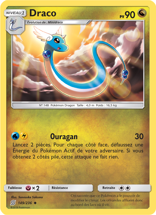 Draco 149 — Unified Minds (French Pokémon TCG card)