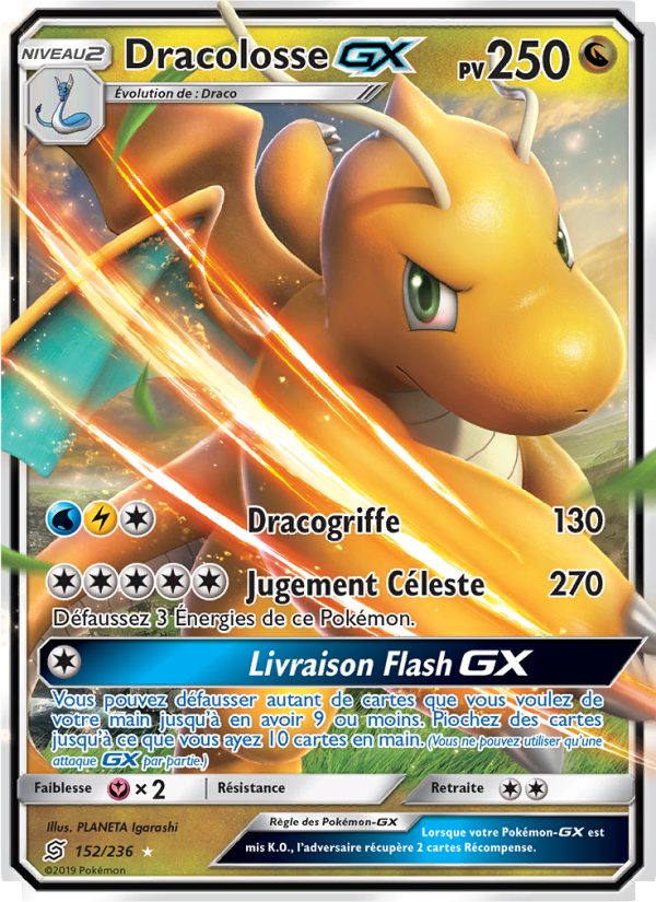 Dracolosse GX 152 — Unified Minds (French Pokémon TCG card)