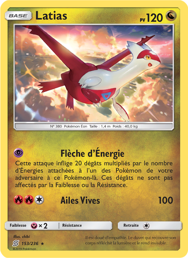 Latias 153 — Unified Minds (French Pokémon TCG card)