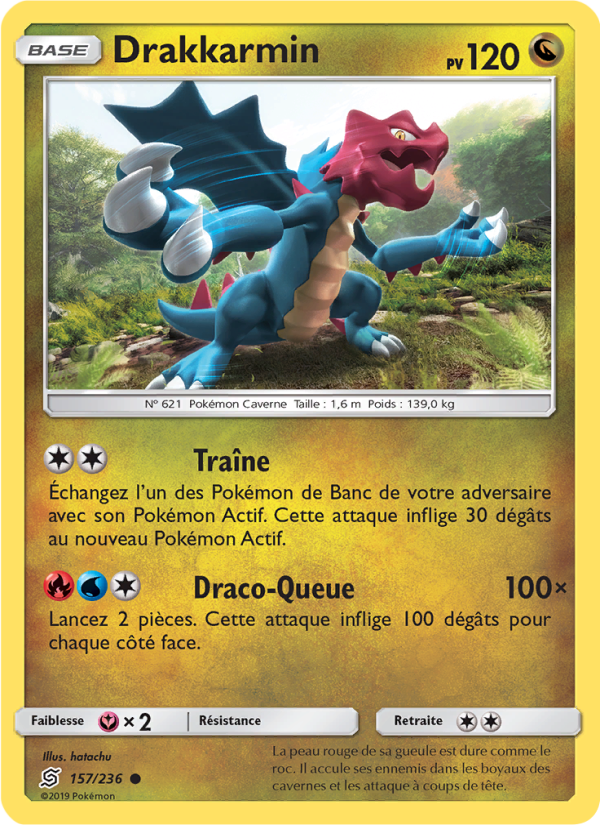 Drakkarmin 157 — Unified Minds (French Pokémon TCG card)