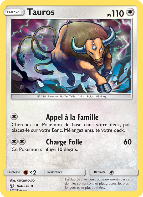 Tauros 164 — Unified Minds (French Pokémon TCG card)
