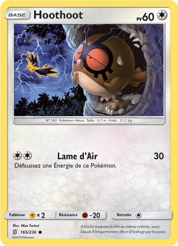 Hoothoot 165 — Unified Minds (French Pokémon TCG card)