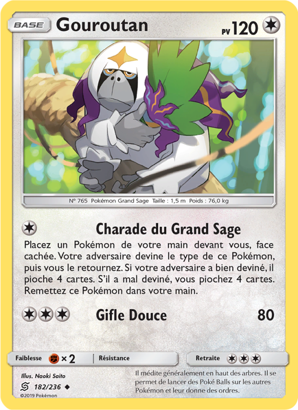Gouroutan 182 — Unified Minds (French Pokémon TCG card)