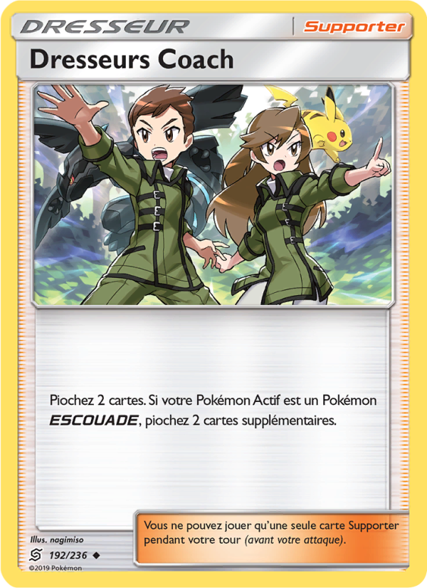 Dresseurs Coach 192 — Unified Minds (French Pokémon TCG card)