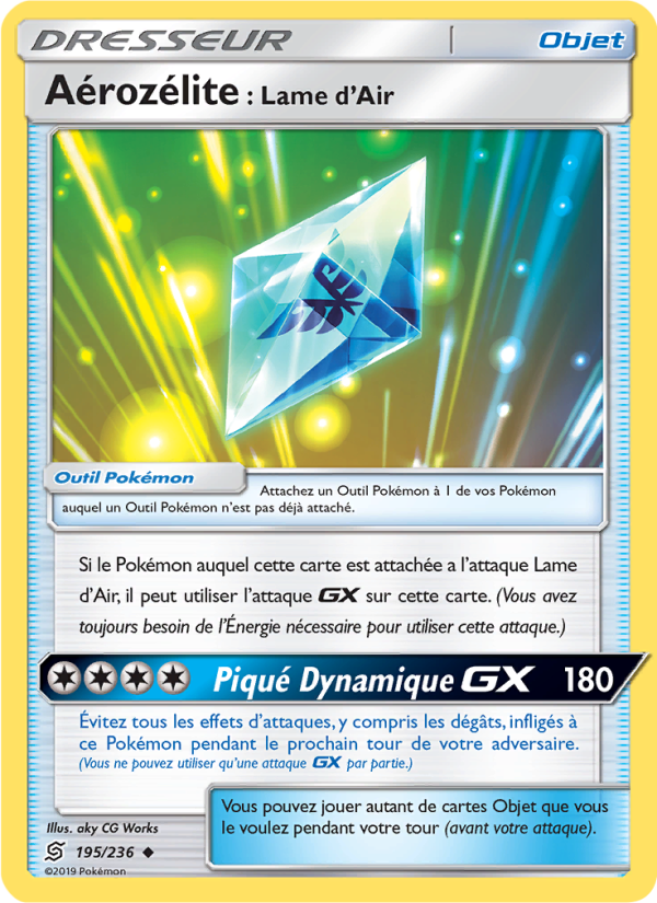 Aérozélite : Lame d’Air 195 — Unified Minds (French Pokémon TCG card)