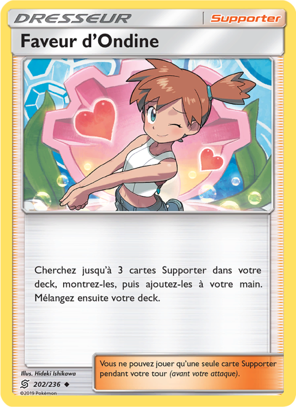 Faveur d’Ondine 202 — Unified Minds (French Pokémon TCG card)
