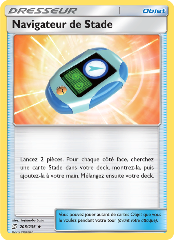 Navigateur de Stade 208 — Unified Minds (French Pokémon TCG card)