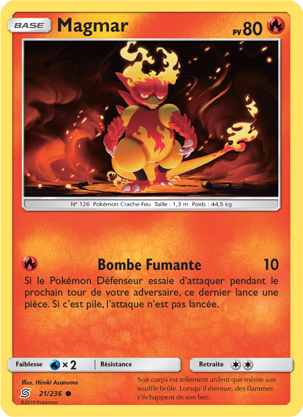 Magmar 21 — Unified Minds (French Pokémon TCG card)