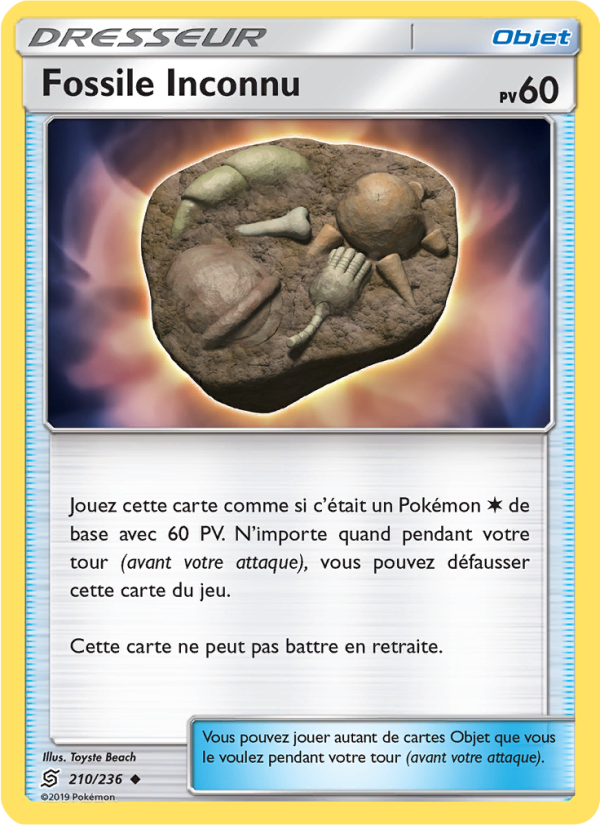 Fossile Inconnu 210 — Unified Minds (French Pokémon TCG card)