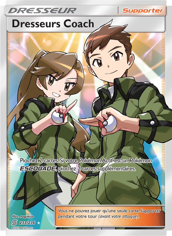 Dresseurs Coach 233 — Unified Minds (French Pokémon TCG card)