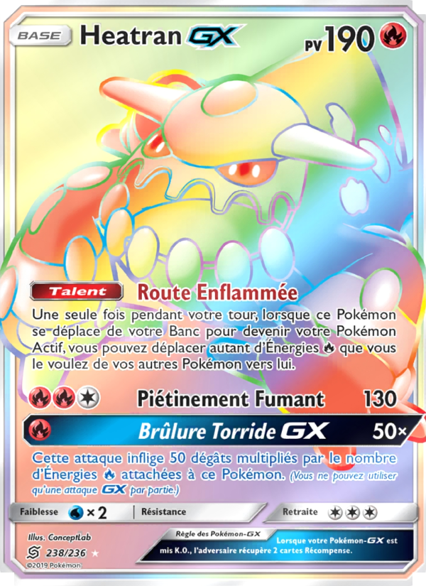 Heatran GX 238 — Unified Minds (French Pokémon TCG card)