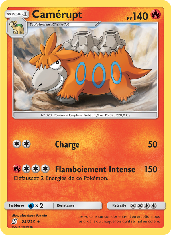 Camérupt 24 — Unified Minds (French Pokémon TCG card)