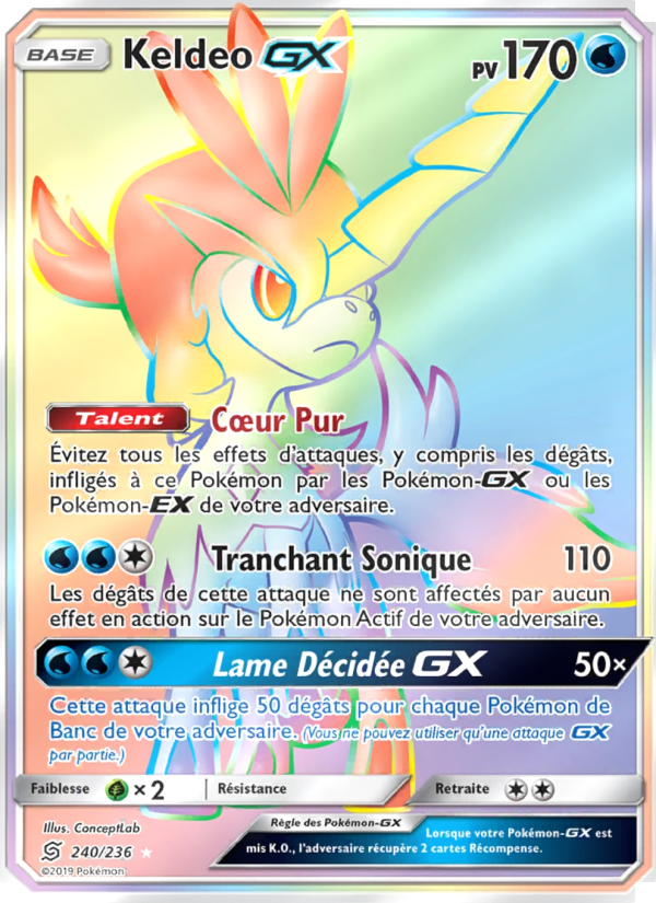 Keldeo GX 240 — Unified Minds (French Pokémon TCG card)