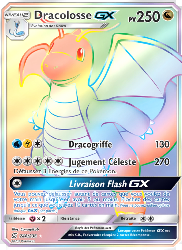Dracolosse GX 248 — Unified Minds (French Pokémon TCG card)