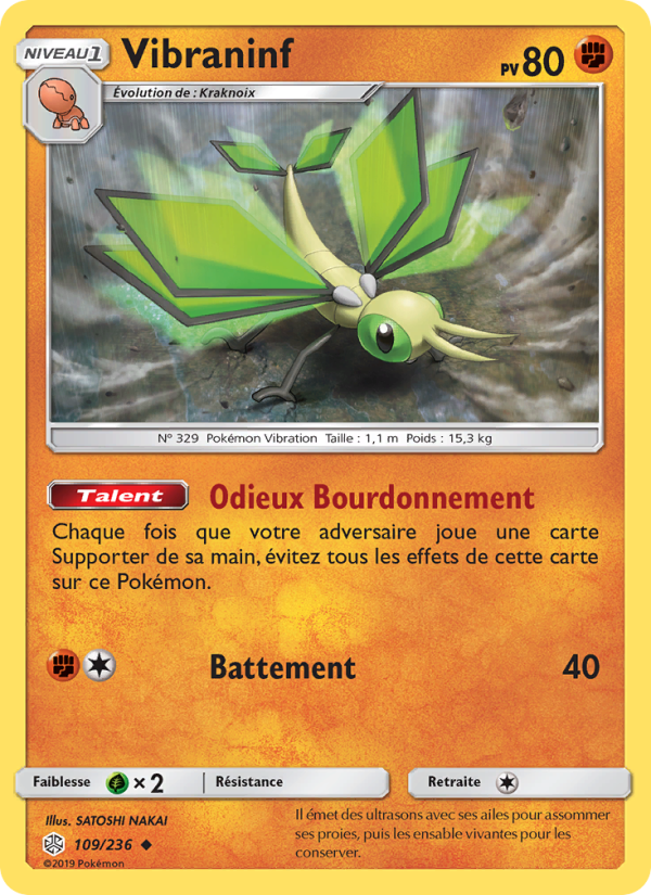 Vibraninf 109 — Cosmic Eclipse (French Pokémon TCG card)