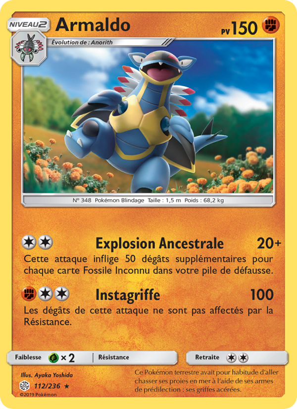 Armaldo 112 — Cosmic Eclipse (French Pokémon TCG card)