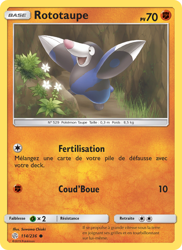 Rototaupe 114 — Cosmic Eclipse (French Pokémon TCG card)
