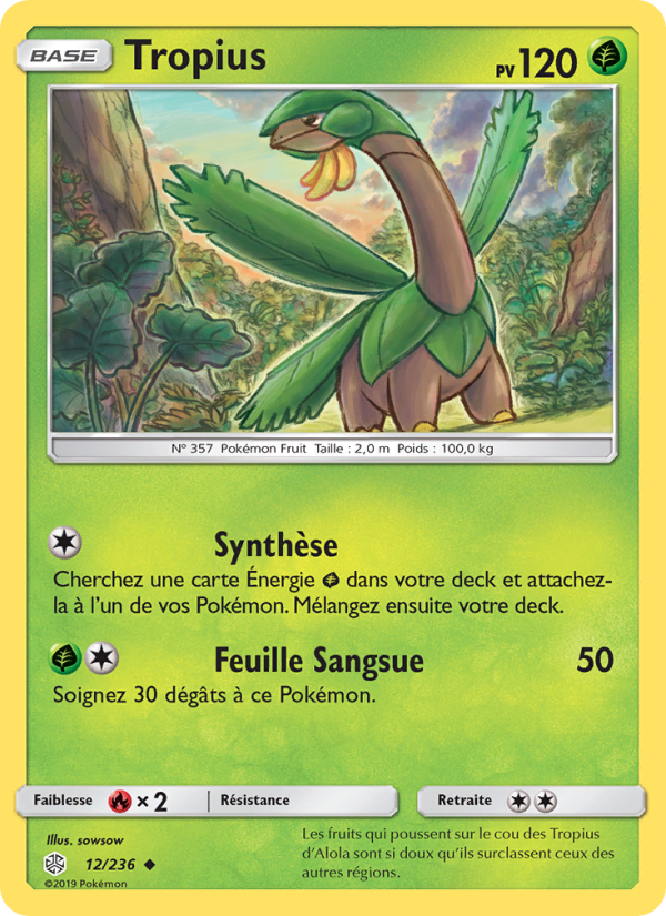 Tropius 12 — Cosmic Eclipse (French Pokémon TCG card)