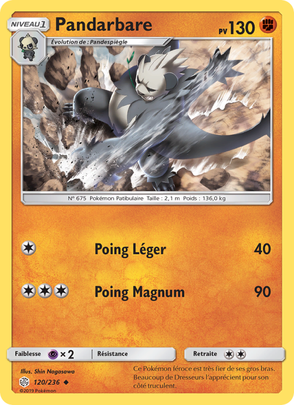 Pandarbare 120 — Cosmic Eclipse (French Pokémon TCG card)