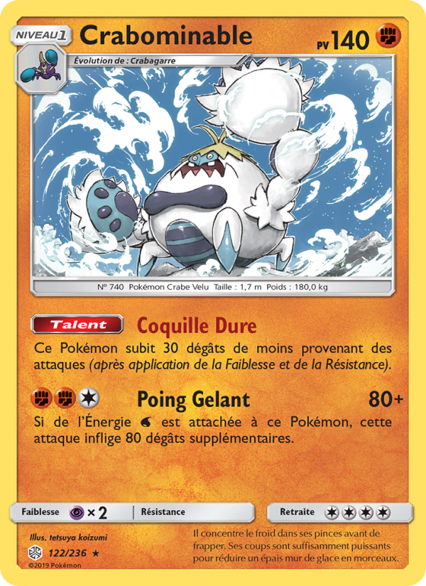 Crabominable 122 — Cosmic Eclipse (French Pokémon TCG card)