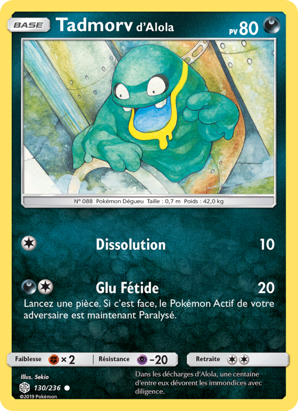Tadmorv d’Alola 130 — Cosmic Eclipse (French Pokémon TCG card)