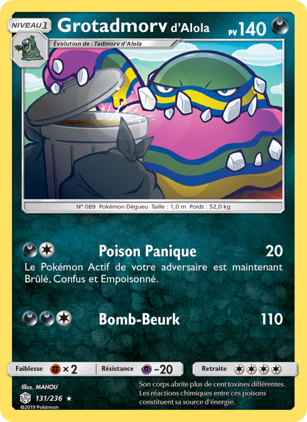 Grotadmorv d’Alola 131 — Cosmic Eclipse (French Pokémon TCG card)