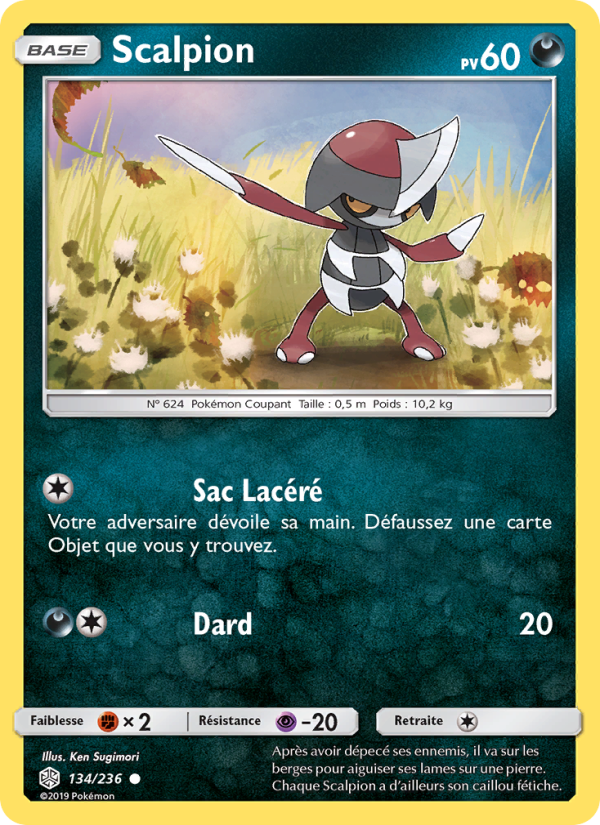 Scalpion 134 — Cosmic Eclipse (French Pokémon TCG card)