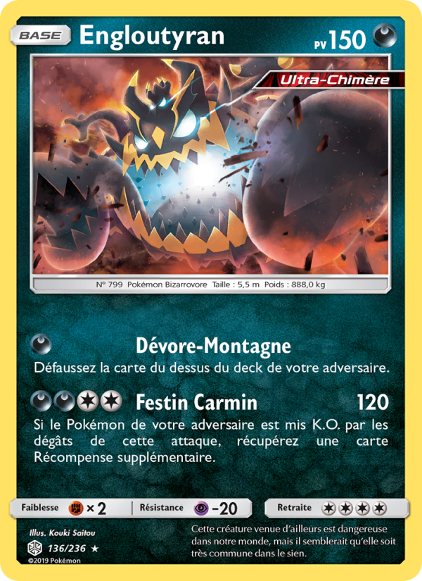 Engloutyran 136 — Cosmic Eclipse (French Pokémon TCG card)