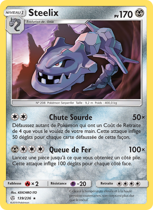 Steelix 139 — Cosmic Eclipse (French Pokémon TCG card)