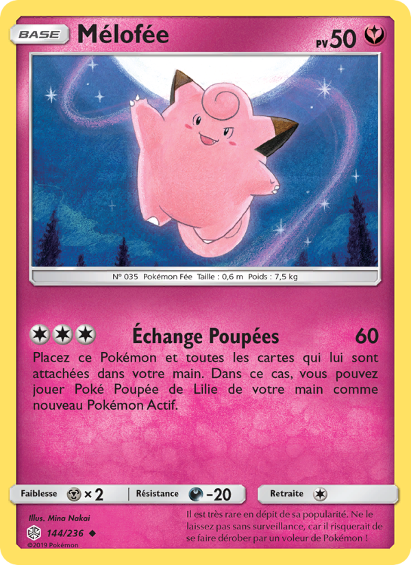 Mélofée 144 — Cosmic Eclipse (French Pokémon TCG card)