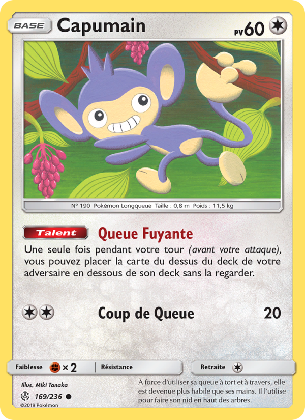Capumain 169 — Cosmic Eclipse (French Pokémon TCG card)