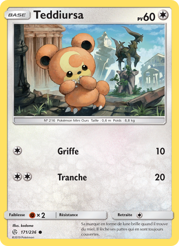 Teddiursa 171 — Cosmic Eclipse (French Pokémon TCG card)